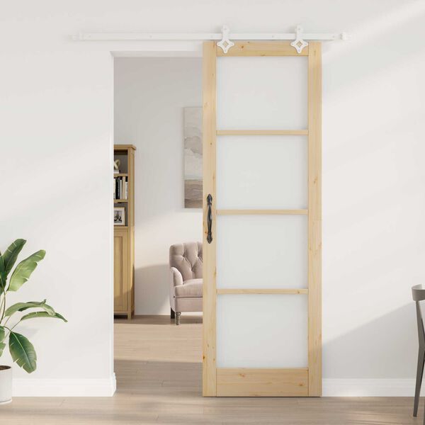 vidaXL Porte coulissante Naturel 78 x 232 cm