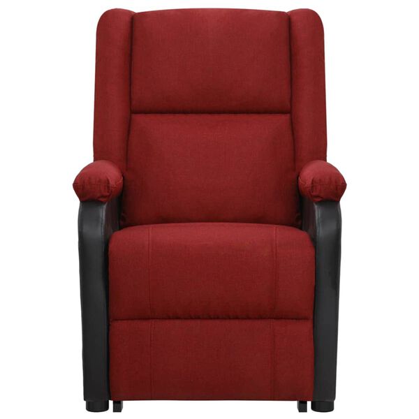 vidaXL Fauteuil de massage Rouge bordeaux Tissu