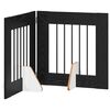 vidaXL Porte de chien pliable avec supports 2 pc Ch&ecirc;ne noir 120,5 cm