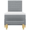 vidaXL Lit &agrave; ressorts avec matelas Gris clair 80 x 200 cm tissu