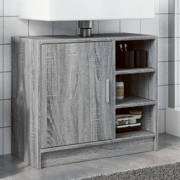 vidaXL Armoire d'&eacute;vier sonoma gris 63x29x55 cm bois d'ing&eacute;nierie