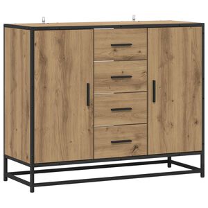 vidaXL Buffet Ch&ecirc;ne artisanal 92 x 35 x 76 cm Bois d'ing&eacute;nierie