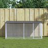 vidaXL Cage &agrave; poulets avec toit anthracite 203 x 98 x 90 cm Acier galvanis&eacute;