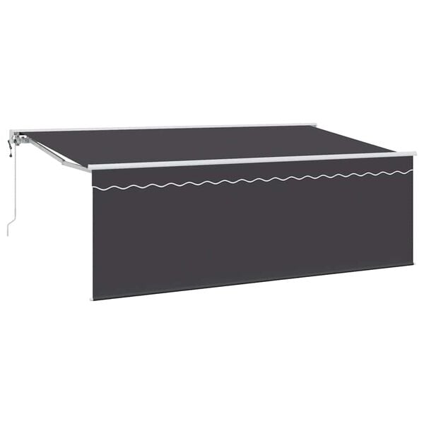 vidaXL Store avec Store Anthracite 350 x 200 x 120 cm Tissu et M&eacute;tal