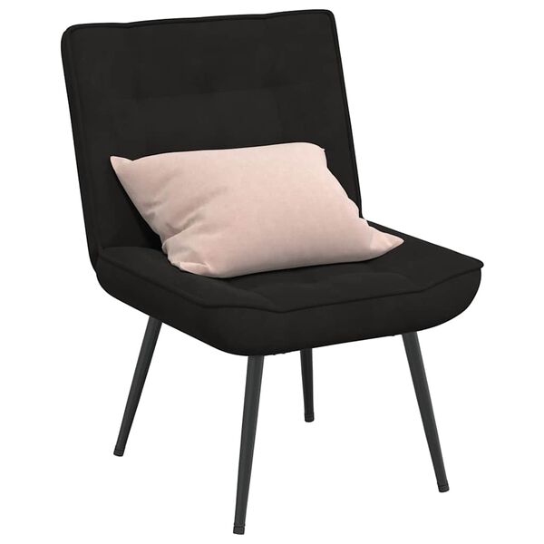 vidaXL Chaise de relaxation noir 64x74x84 cm velours