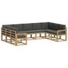 vidaXL Ensemble de canap&eacute;s d'ext&eacute;rieur 9 pc Blanc et anthracite