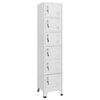 vidaXL Armoire &agrave; casiers Gris clair 38x40x180 cm Acier