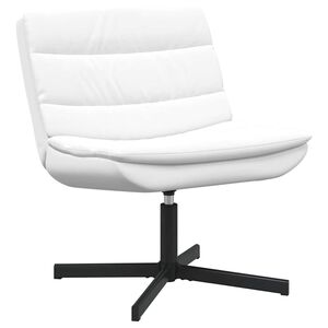 vidaXL Chaise pivotante Blanc 63 x 75 x 76 cm PU