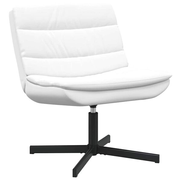 vidaXL Chaise pivotante Blanc 63 x 75 x 76 cm PU
