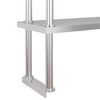 vidaXL Table de travail de cuisine avec étagère 120x60x145 cm Inox