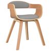vidaXL Chaise &agrave; manger Taupe Bois courb&eacute; et tissu
