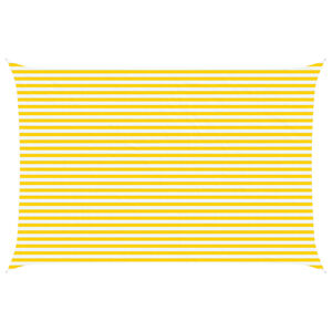 vidaXL Voile d'ombre Jaune et blanc 6 x 4 m 100 % polyester Oxford