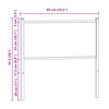 vidaXL T&ecirc;te de lit de remplacement ch&ecirc;ne marron 80 cm bois d'ing&eacute;nierie et acier