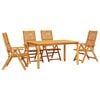 vidaXL Ensemble de salle &agrave; manger pour jardin 5 pcs Marron