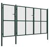 vidaXL Portail de jardin en acier vert 400 x 150 cm
