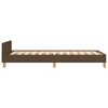 vidaXL Cadre de lit sans matelas marron fonc&eacute; 90x190 cm tissu
