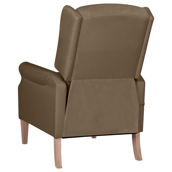 vidaXL Fauteuil de massage inclinable Taupe Tissu