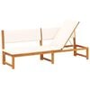 vidaXL Transat Huile Naturelle 200 x 57 x 75cm Bois d'acacia massif