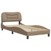 vidaXL Cadre de lit sans matelas Hvar cappuccino 90x190 cm similicuir