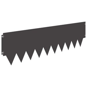vidaXL Bordure de Pelouse 10 pcs 103 x 30 cm m&eacute;tal Noir