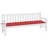 vidaXL Coussin de banc de jardin rouge 200x50x7 cm tissu oxford