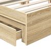 vidaXL Lit de Rangement Ch&ecirc;ne Sonoma 120 x 190 cm Bois d'ing&eacute;nierie