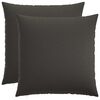 vidaXL Housse de coussin 2 pc HEERLEN Gris fonc&eacute; 80 x 80 cm Tissu
