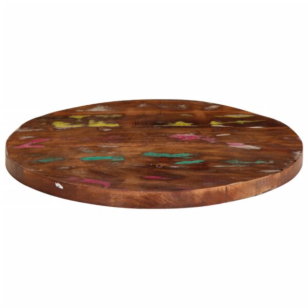 vidaXL Dessus de table &Oslash; 40x2,5 cm rond bois massif de r&eacute;cup&eacute;ration