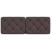vidaXL Coussin de t&ecirc;te de lit marron fonc&eacute; 120 cm tissu
