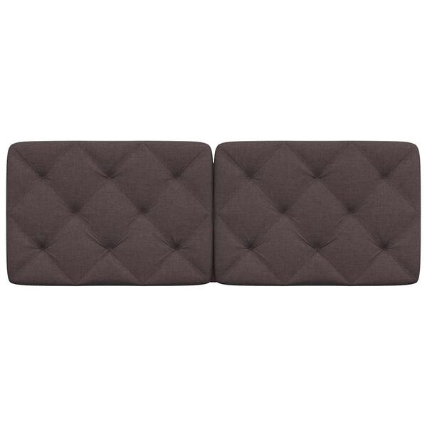 vidaXL Coussin de t&ecirc;te de lit marron fonc&eacute; 120 cm tissu