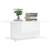 vidaXL Table basse blanc brillant 102x55,5x40 cm bois d'ingénierie