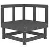 vidaXL Canapé d'angle avec coussins gris bois de pin solide