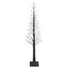 vidaXL Sapin de No&euml;l lumineux Marron 17 x 17 x 180 cm Plastique