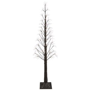 vidaXL Sapin de No&euml;l lumineux Marron 17 x 17 x 180 cm Plastique