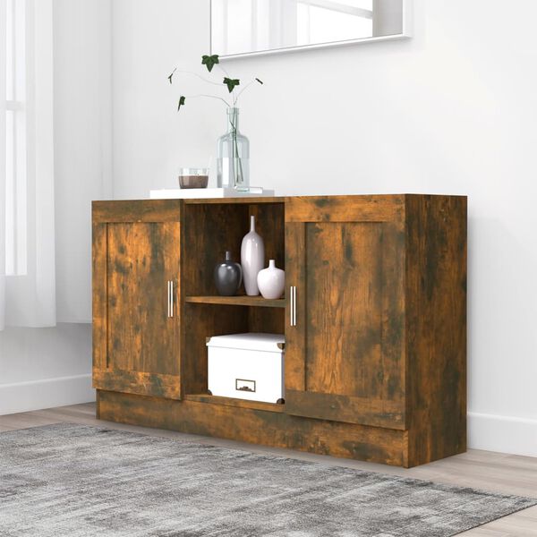 vidaXL Buffet Chêne fumé 120x30,5x70 cm Bois d'ingénierie