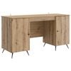 vidaXL Bureau Ch&ecirc;ne artisanal 142,5 x 50 x 75 cm Bois d'ing&eacute;nierie