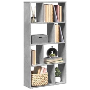 vidaXL Biblioth&egrave;que gris b&eacute;ton 60x20x120,5 cm bois d'ing&eacute;nierie