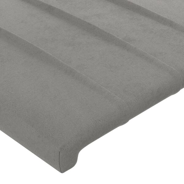 vidaXL T&ecirc;tes de lit Gris clair 180x5x78/88 cm Velours