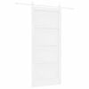 vidaXL Porte coulissante 93 x 211 cm Bois d'ing&eacute;nierie Blanc