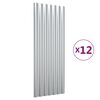 vidaXL Panneaux de toit 12 pcs Acier enduit de poudre Argent&eacute; 100x36cm