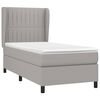 vidaXL Sommier &agrave; lattes de lit avec matelas Gris clair 90x200 cm Tissu