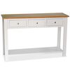vidaXL Table console 118 x 35 x 77 cm Bois de chêne massif