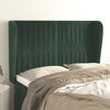 vidaXL Tête de lit avec oreilles Vert foncé 147x23x118/128 cm Velours