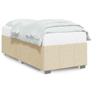 vidaXL Cadre de lit sans matelas cr&egrave;me 100x200 cm tissu