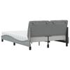 vidaXL Lit avec matelas gris clair 140x190 cm tissu