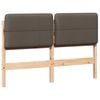 vidaXL T&ecirc;te de lit capitonn&eacute;e Marron et Taupe 120 cm Pin massif