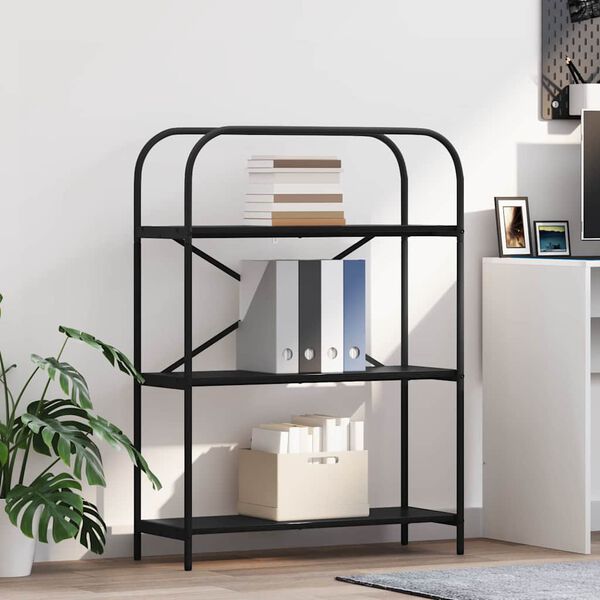 vidaXL &Eacute;tag&egrave;re Ch&ecirc;ne noir 80 x 30 x 109 cm Bois d'ing&eacute;nierie