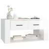 vidaXL Table basse Blanc brillant 80x50x40 cm Bois d'ing&eacute;nierie