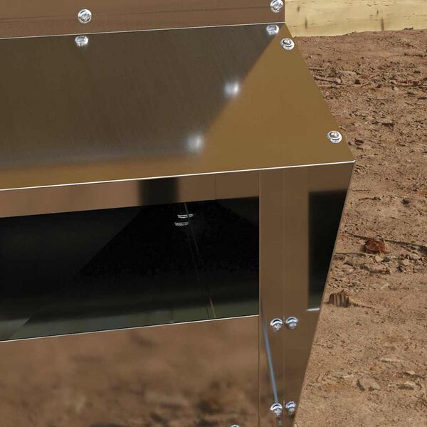 vidaXL Mangeoire pour poules Argent 20 x 25 x 35 cm Acier galvanisé