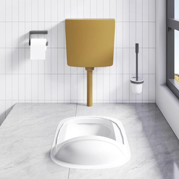 vidaXL Réservoir de toilette avec entrée d'eau inférieure 3/6 L Curry